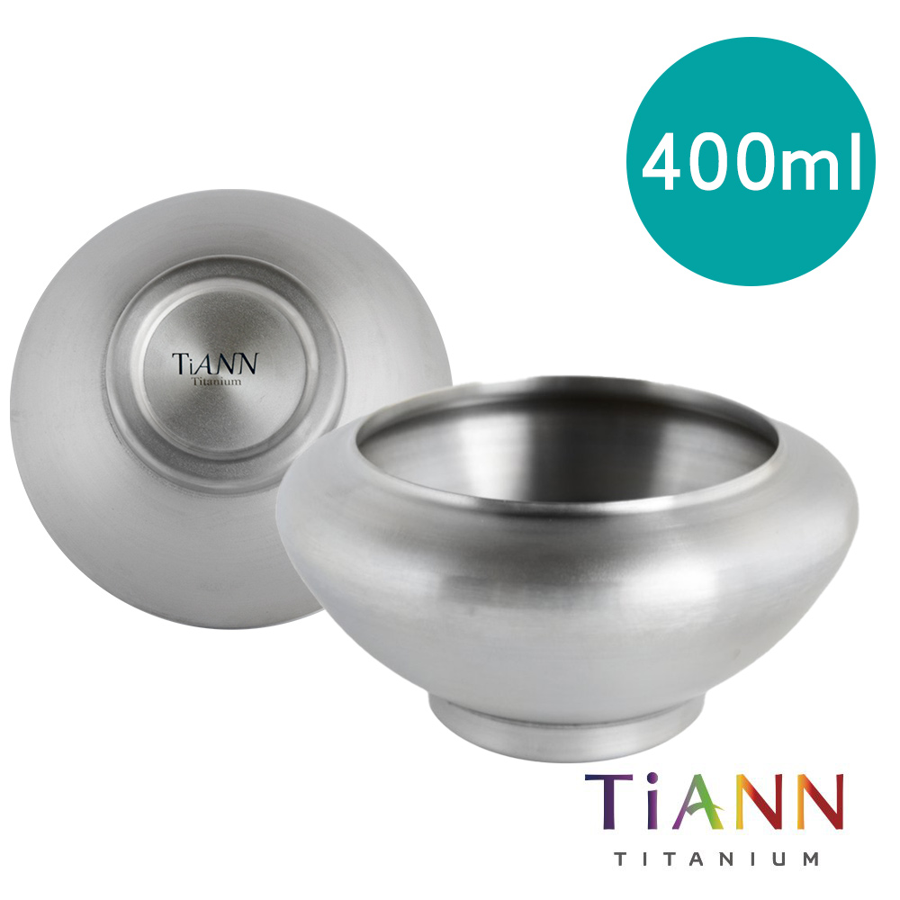 鈦缽【TiANN】純鈦雙層精品鈦碗／鈦缽400ml - 日本羽鈦|純鈦美學精品館