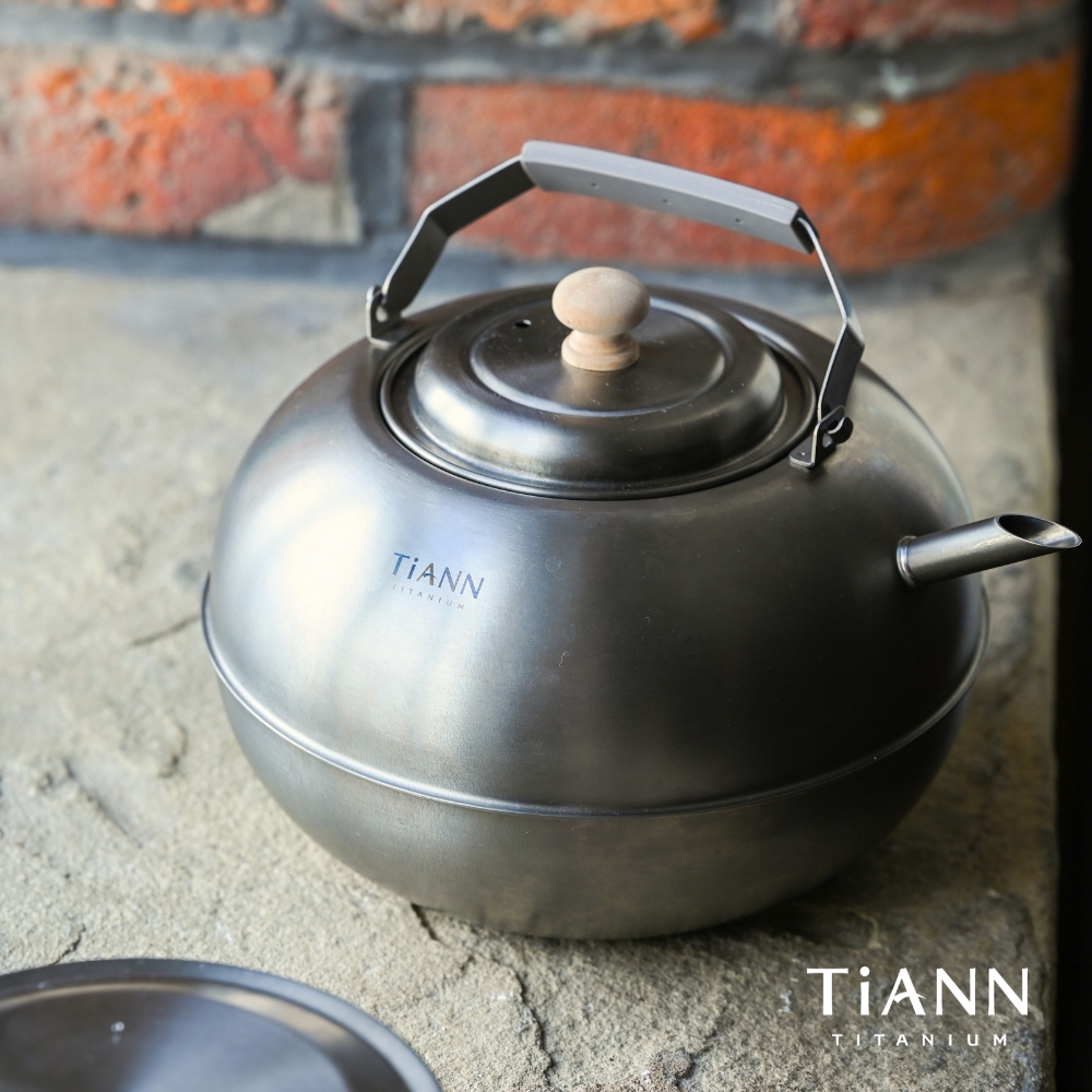 鈦壺【TiANN】蘋果精品壺鈦水壺煮水壺茶壺養生壺- 日本羽鈦|純鈦
